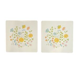 2 Vintage Ballonoff Stove & Counter Mats Style 77 Trivets Spring Meadow 7x7 in